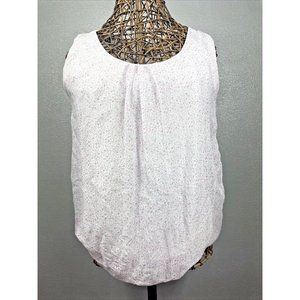 Elena Baldi Italy 100% Silk Floral Blouse Size S Sleeveless Lined